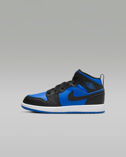 La Jordan 1 Mid Black Royal Blue