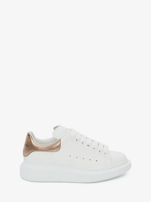 Alexander Mcqueen Sneaker Oversize da Donna in Bianco/oro Rosa