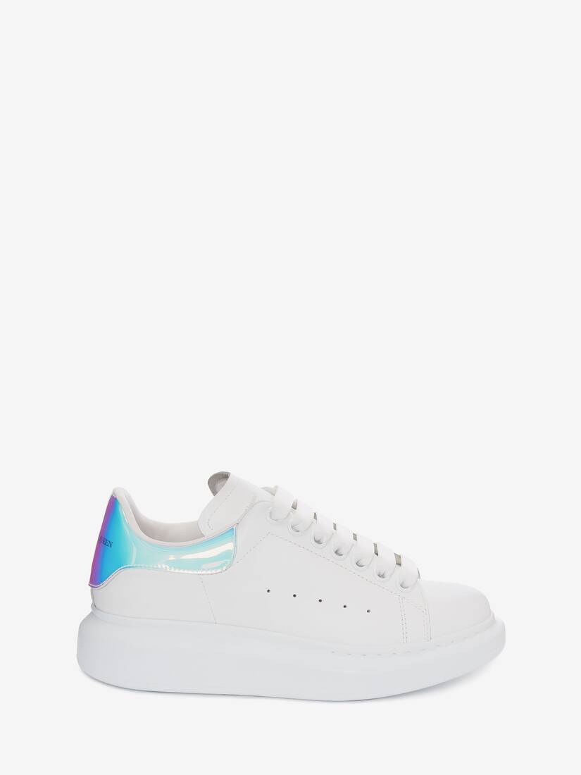 Alexander Mcqueen Sneaker Oversize da Donna in Bianco/rosa Shocking