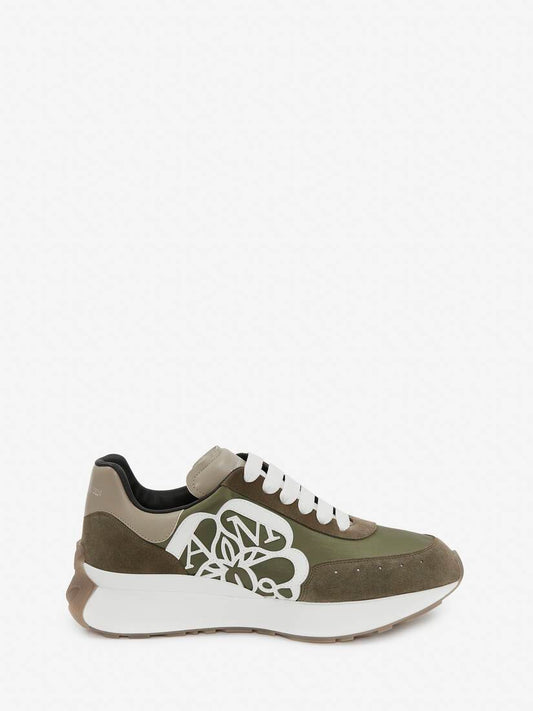 Alexander Mcqueen Sneaker Sprint Runner da Uomo in Kaki