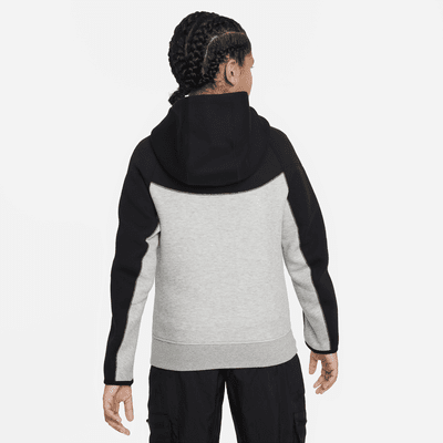 Nike Sportswear Tech Fleece Felpa con cappuccio e zip a tutta lunghezza Dark Grey Heather/Nero